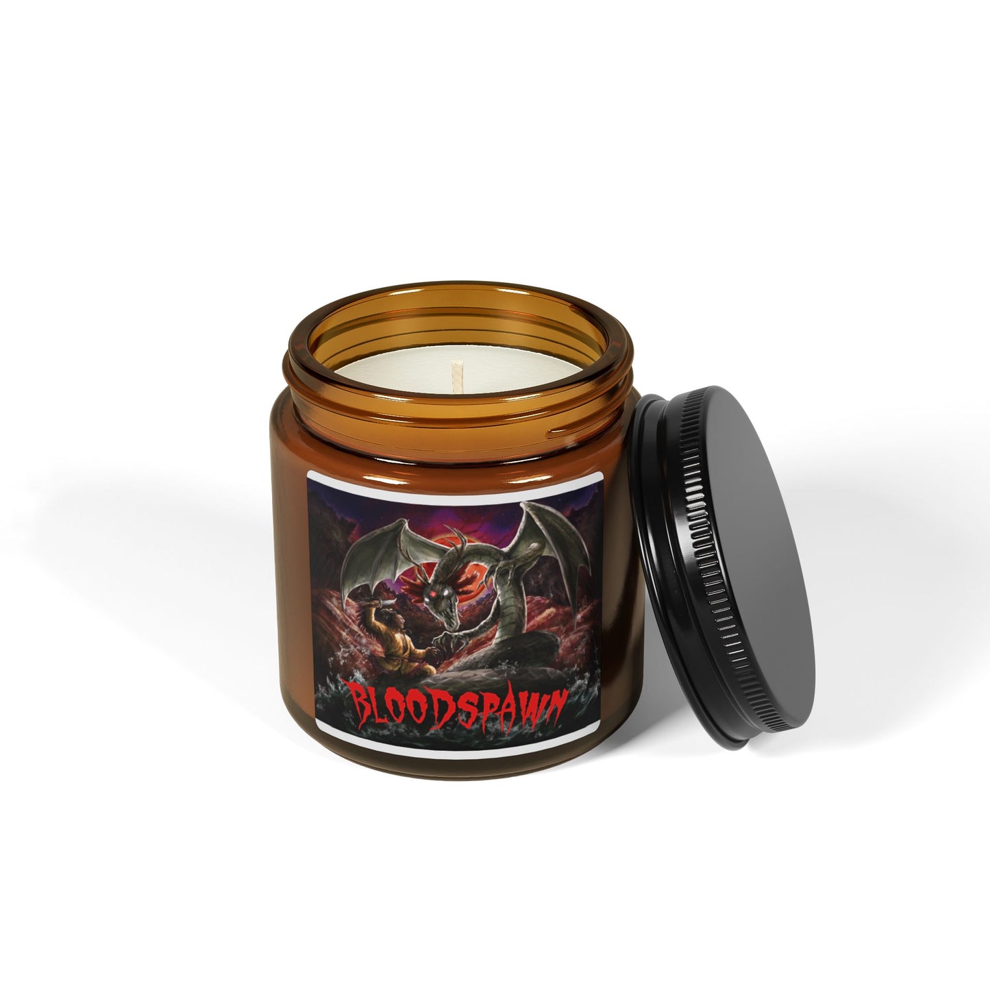 Official Bloodspawn | Scented Soy Candle (Multi-Size, Amber Jar)